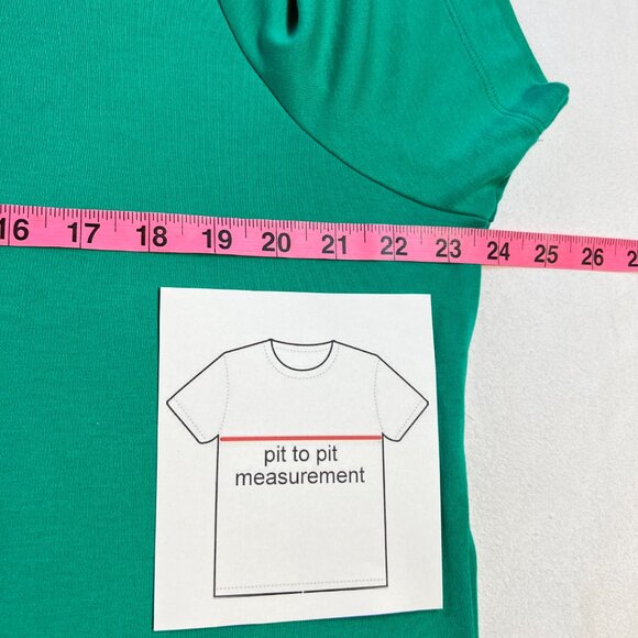 💚Allison Daley Green Embroidered Top  Size 1X  Elegant & Easygoing - Picture 5 of 6